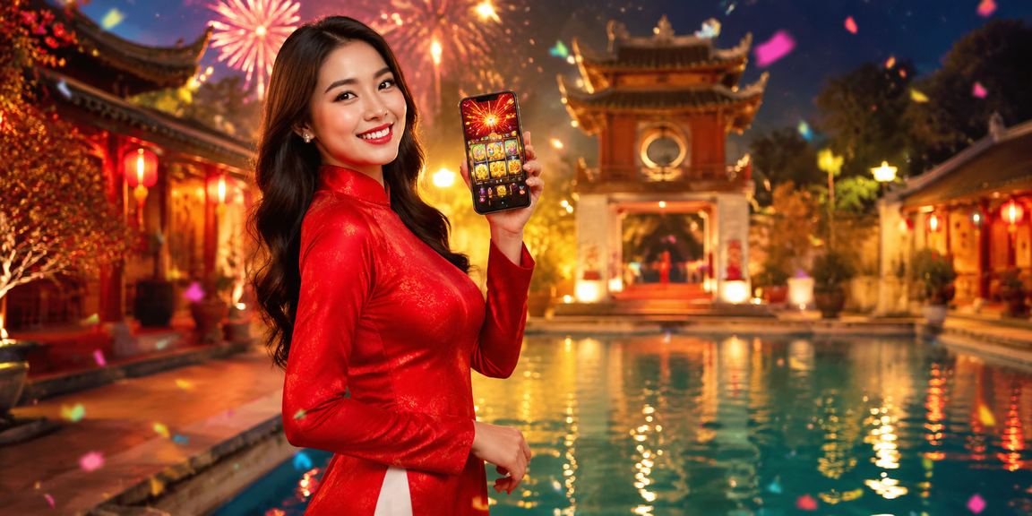 Người chơi slot game trong trang phục áo dài truyền thống tại Hà Nội